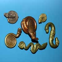 Ashanti brass snakes