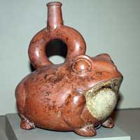 Moche Frog Bottle