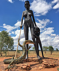 Australian lizard sculptures
