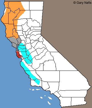 Aquatic Gartersnake California Range Map